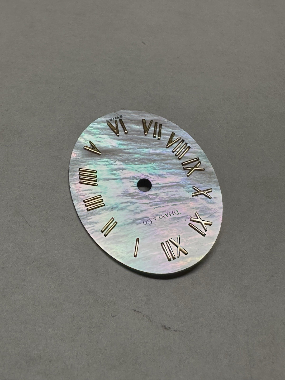 Tiffany & Co 19mm Mother Of Pearl Watch Dial w/ Gold Roman Markers