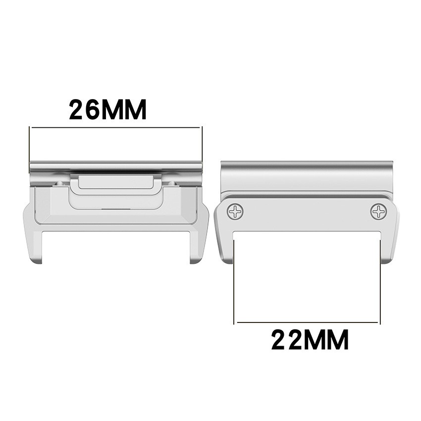 1 Pair Stainless Steel Connector Head Replacement Watch Parts for Garmin Fenix 8