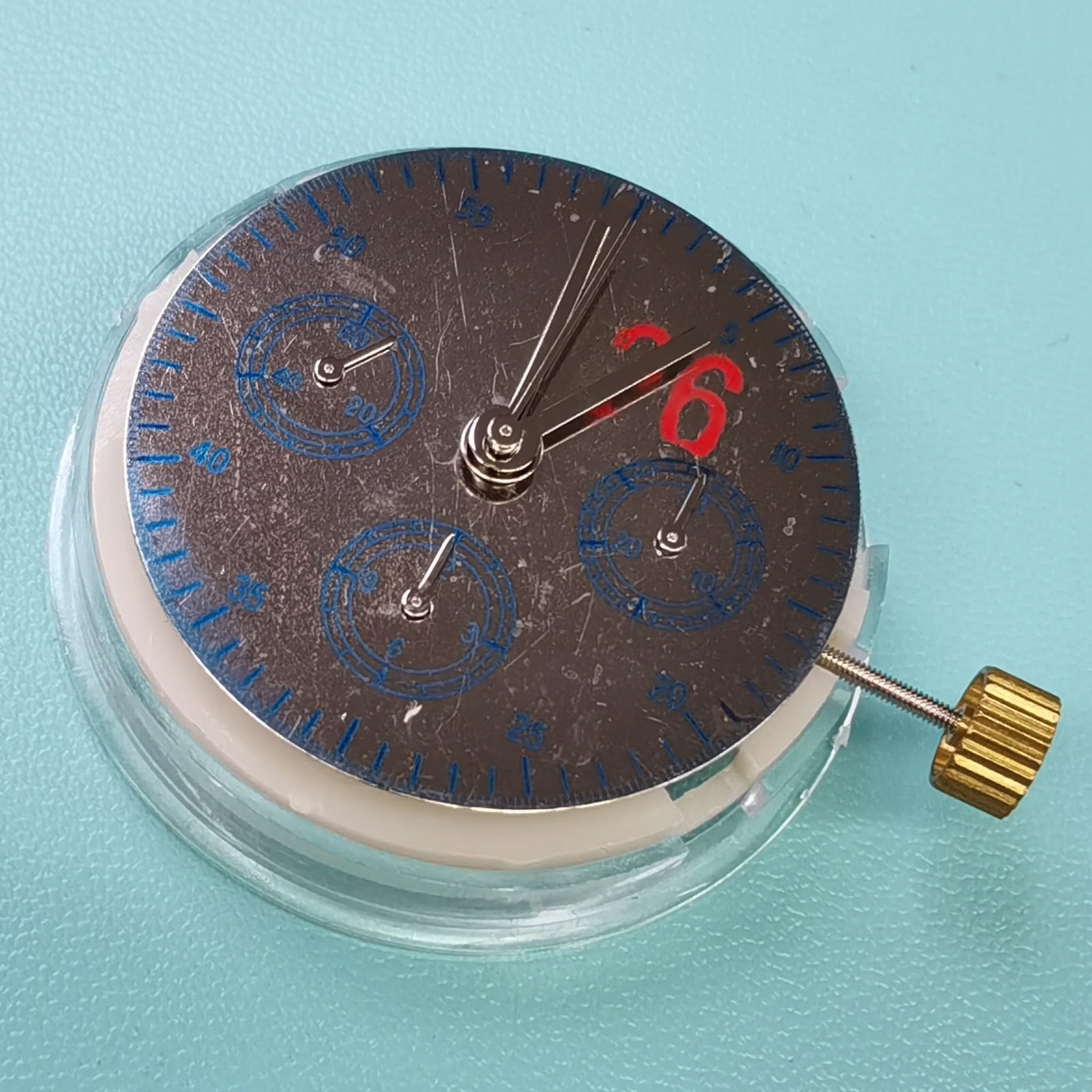27-Jewel 28,800bph 30mm Chronograph Automatic Watch Movement For ETA 7753 7750