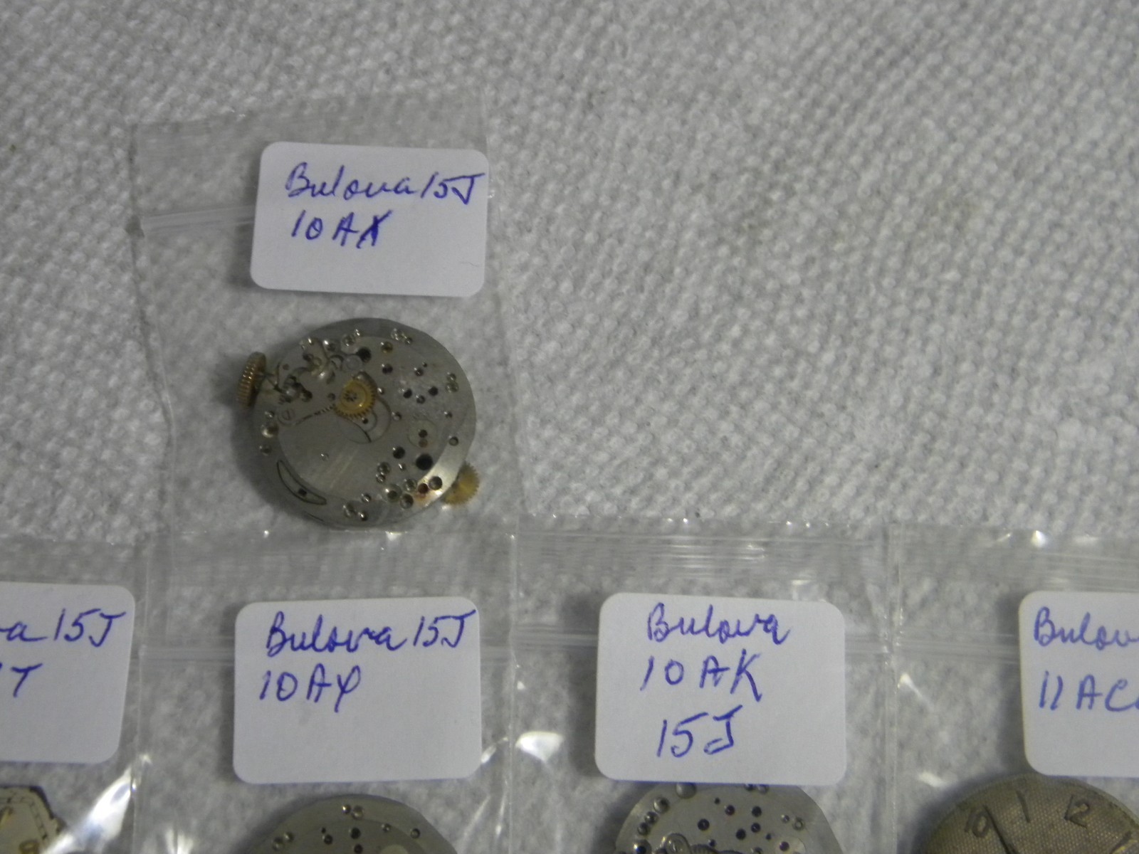 Lot Bulova Movements 10BT 10AX 10AK 11ACC 8BA 8AC 8AE 8AH & Partials for Parts