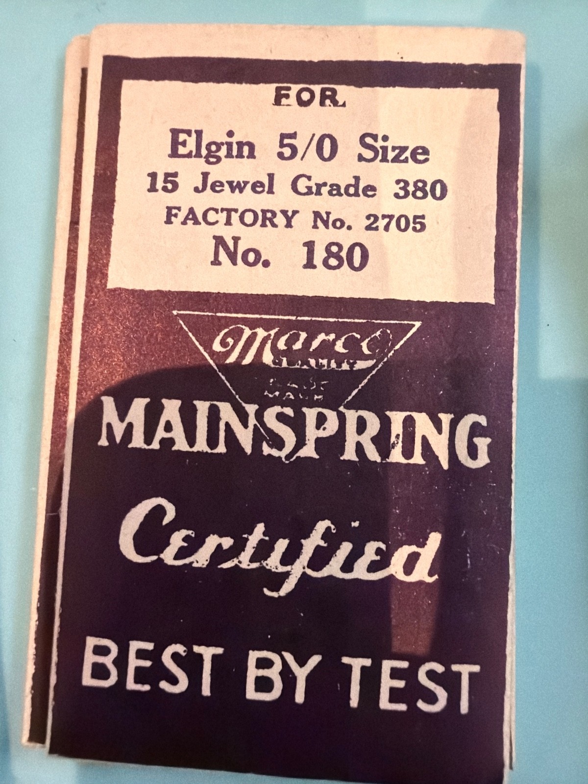 Elgin Mainspring- NOS – Various Calibers