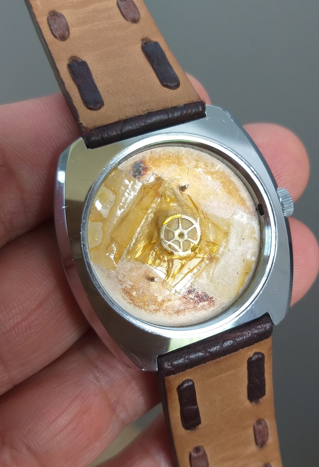 Peseux 7050 FHF 251 Project Watch 37mm Swiss Case and Dial Vintage 1970’s NOS