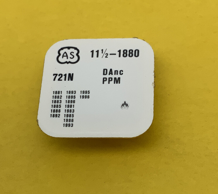 AS 1880 Balance Complete Watch Part #721/1762 New Old Stock