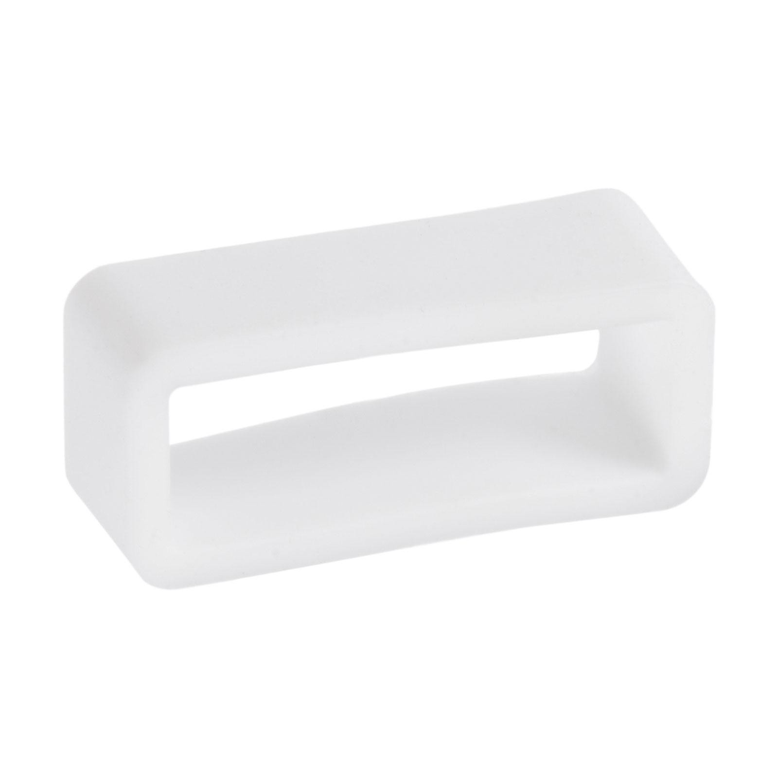 Watch Band Strap Loops Silicone for 19mm Width Watch Band, White 4 Pcs