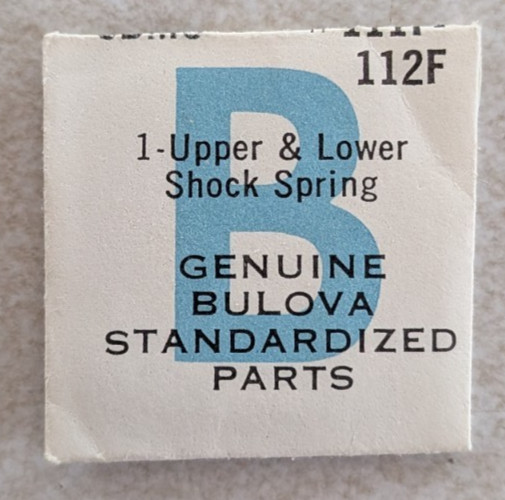 NOS Bulova Caravelle Cal. 6BMC – Upper & Lower Shock Spring Part# 111F 112F