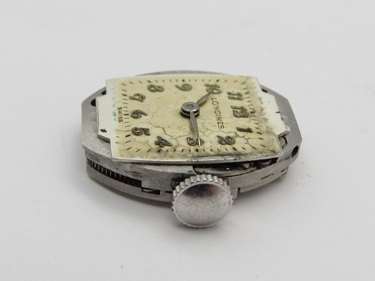Longines 5LN Movement w/ Dial & Crown – Balance Ticks – For Restoration