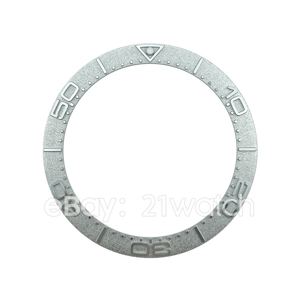 SKX007 SKX009 SM300 Mod 38mm Silver Slope Ceramic Bezel Replacement