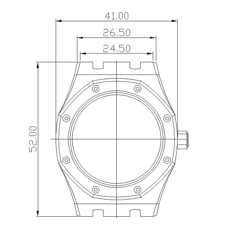 41mm Silver Octagon Watch Kit Sapphire Chapter Ring For Seiko NH34 NH35 NH36