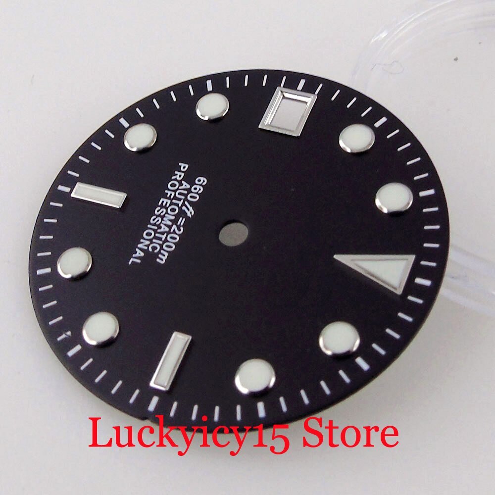 29MM Accessories Left Hand Watch Dial Fit NH35 Movement Automatic Men Case Watch