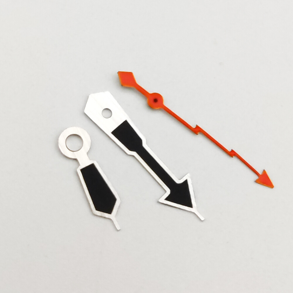 8.5*12.5*13MM Silver Trim Black Watch Hands For NH35A/NH36A/4R36 Movement