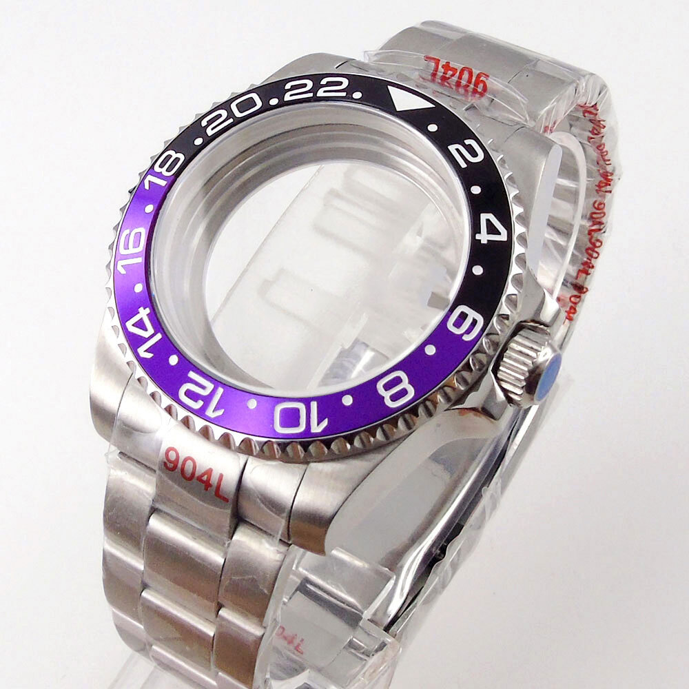 Tandorio 40mm Watch Case 20ATM Diver Sapphire Glass Fit Auto NH35 NH36 PT5000