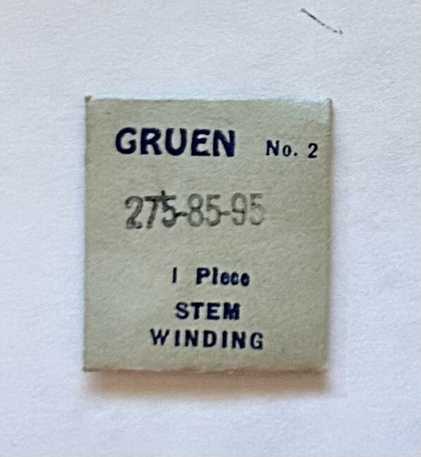 Vintage Gruen Stem Winding No. 2, 275-85-95 NOS