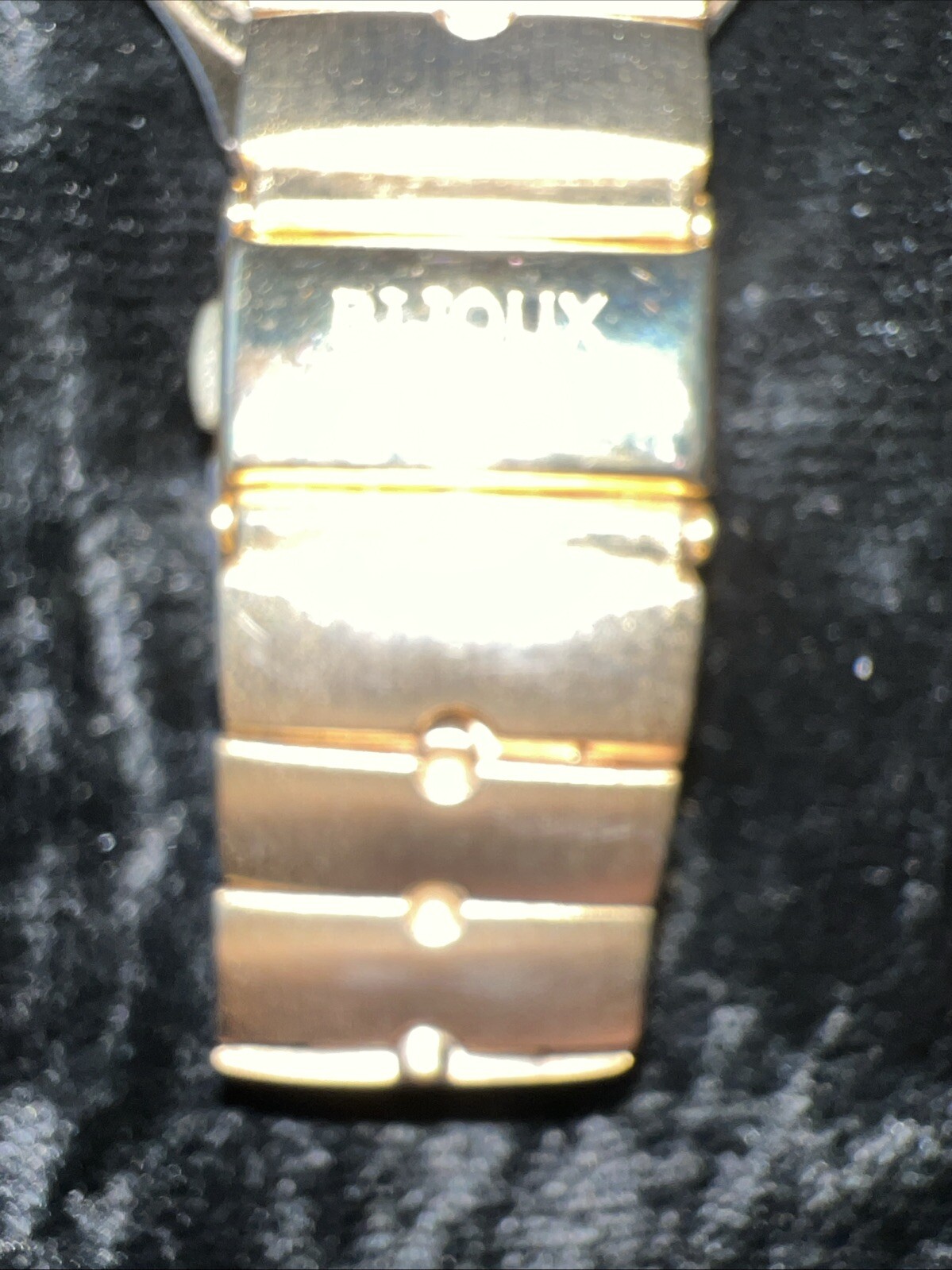 Vintage Bijoux Terner Mens Museum Watch Japan Movement Stainless Black face dial