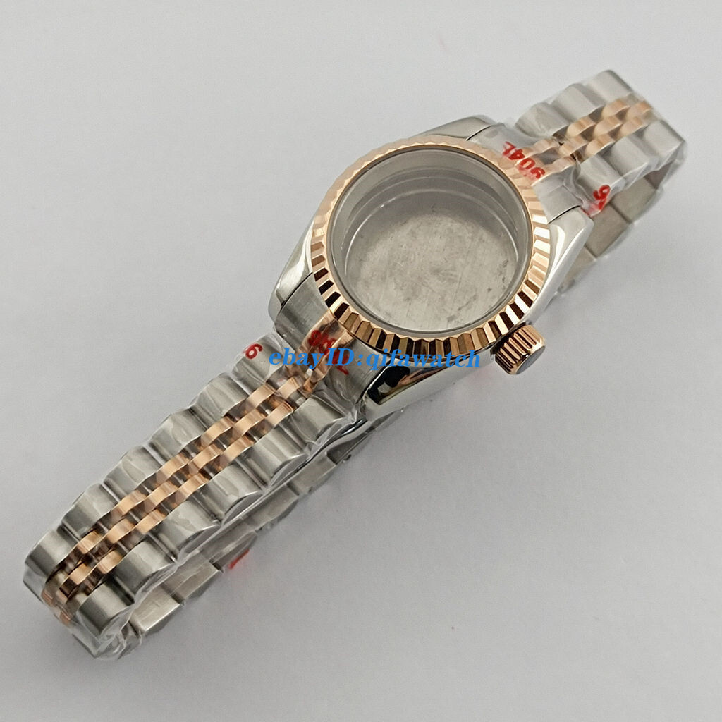 26mm silver rose gold woman watch dial hands case sapphire NH05 NH06 movement
