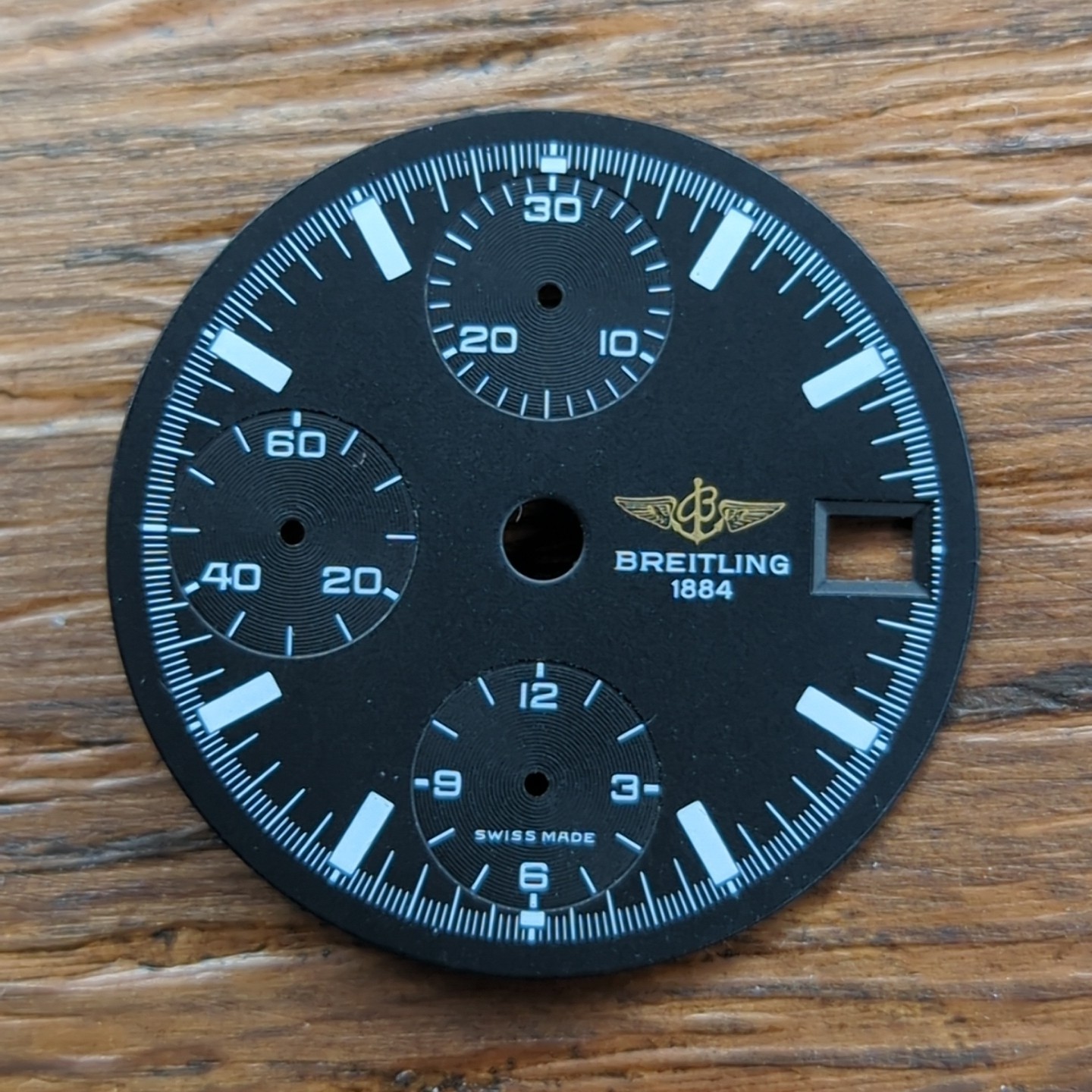 Vintage Breitling Chronomat Black Watch Dial 28.5mm Chronograph (O10)