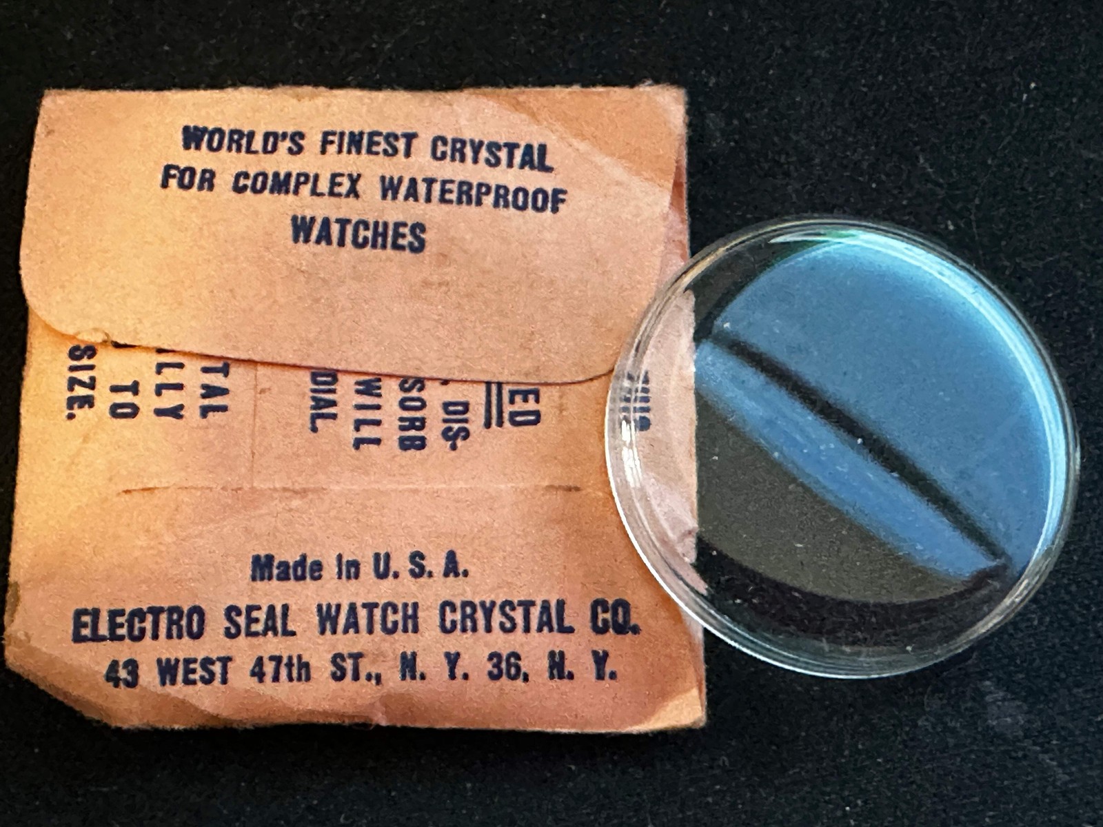 Electro-Seal #243-50 Wrist Watch Crystal 30.05mm for Benrus Dial-O-Rama – New