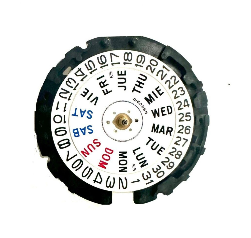 SEIKO V158 REPLACEMENT MOVEMENT VS43 INCLUDE CAPACITOR AND STEM DAY DATE AT 3