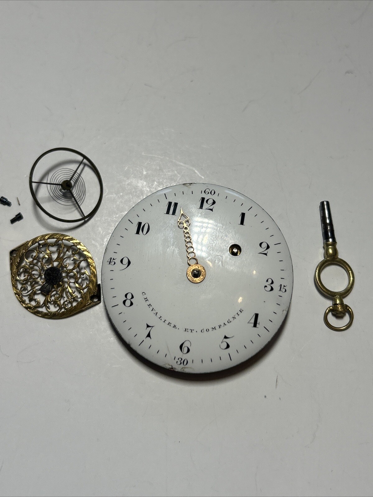 Collectible CHEVALIER . ET. COMPAGNIE pocket watch verge fusee Movement