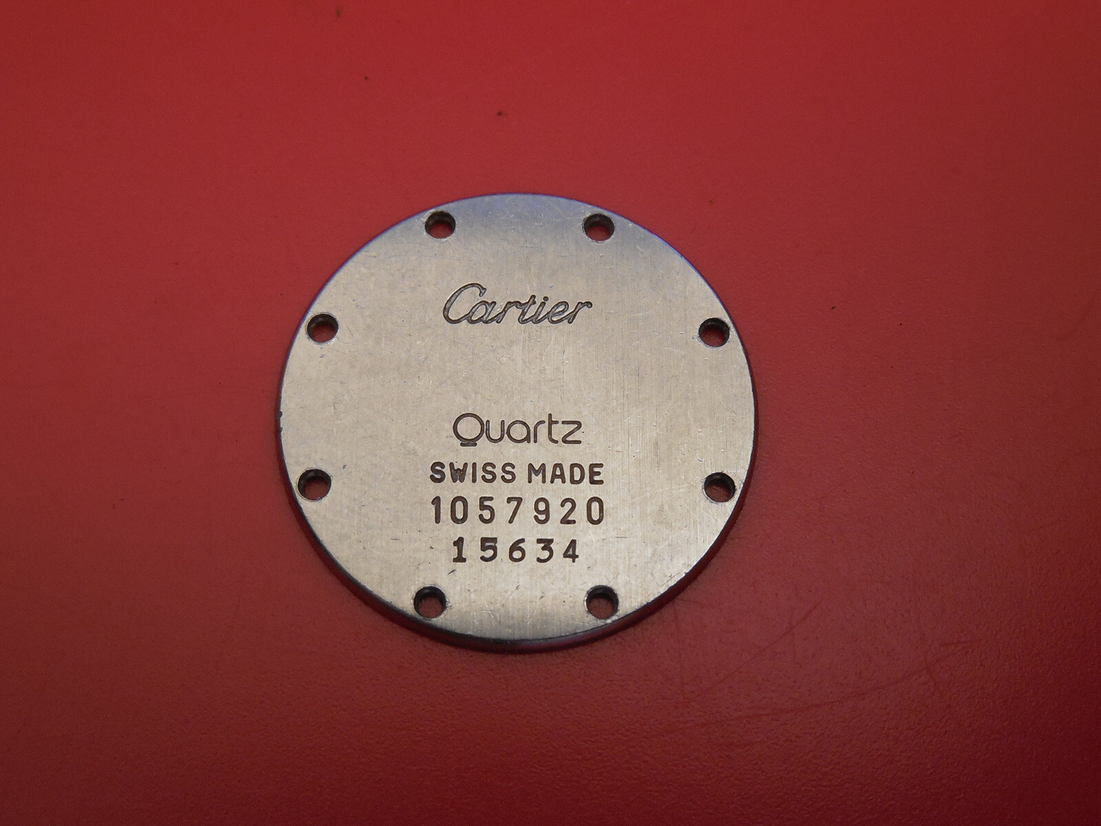 100% CARTIER SOLID STEEL 21MM CASE BACK PART FOR 23MM LADIES PANTHERE RONDE