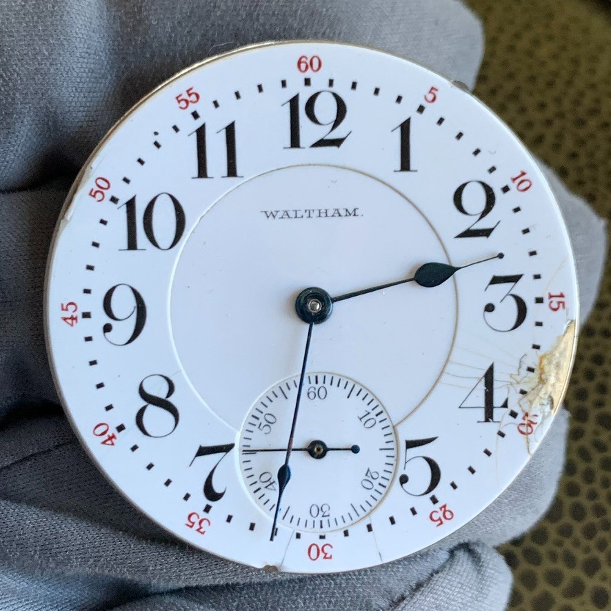 Waltham Crescent St. 16 Size 21 Jewels Railroad Pocket Watch Movement Repair