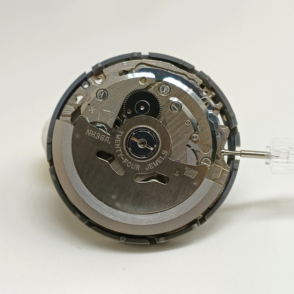 NH36 Movement White Disk Japanese+English Font Week Crown At 3.0/3.8 Oclock
