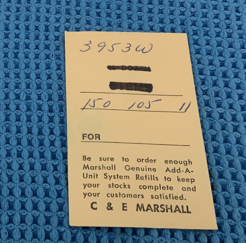 3953W MARSHALL Mainspring Part # 6105J. (150 X 105 X 11)) New Old Stock