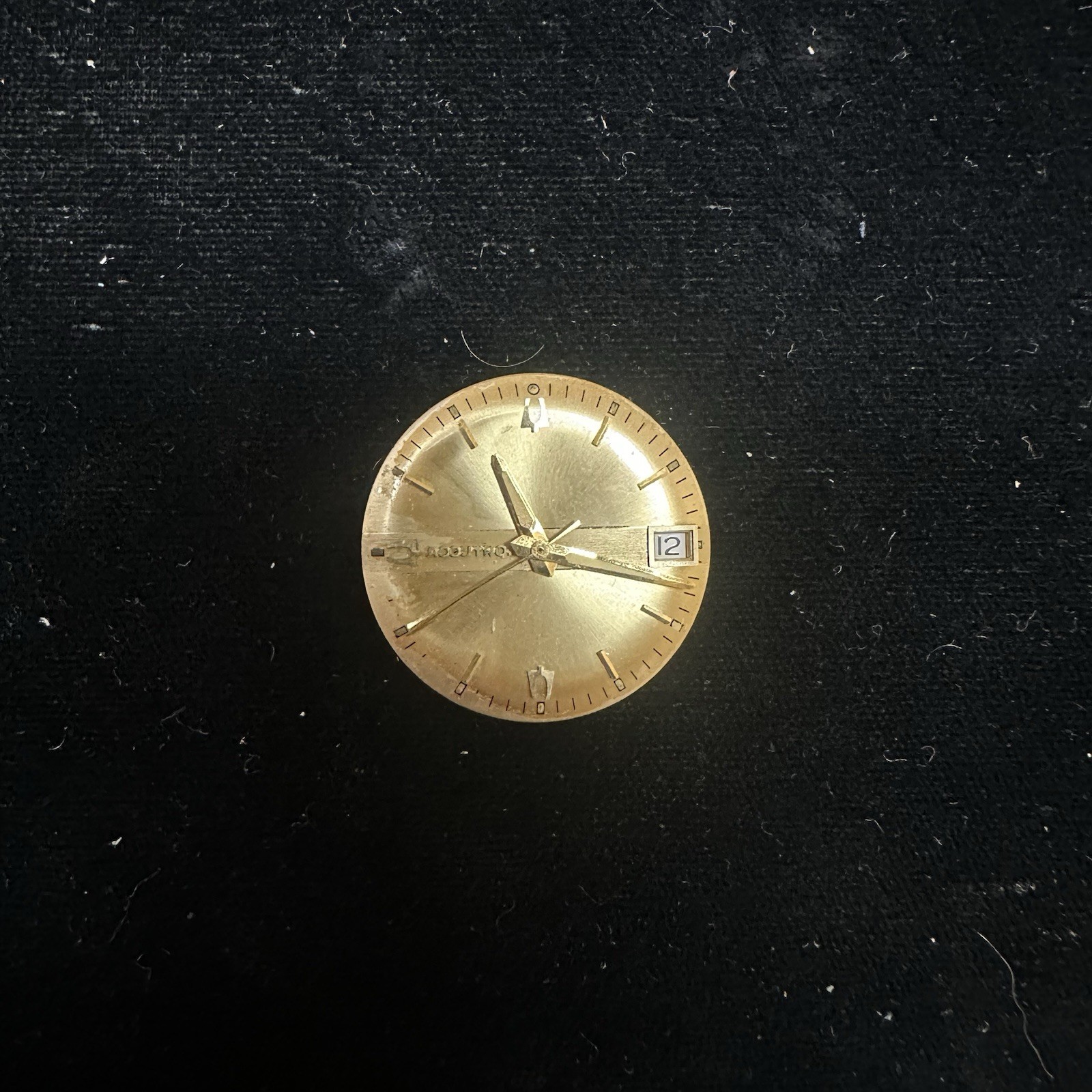 Accutron Bulova 218D Watch Gold Tone Dial & Movement – Parts Or Repair