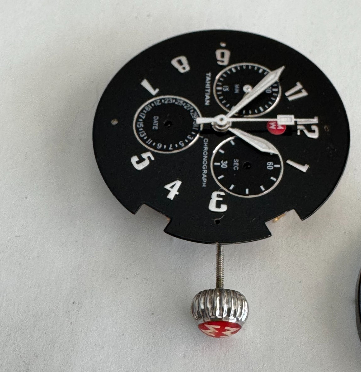 MICHELE CHRONOGRAPH WRISTWATCH MOVEMENT ISA 8171 W/ STEM AND CROWN RUNS