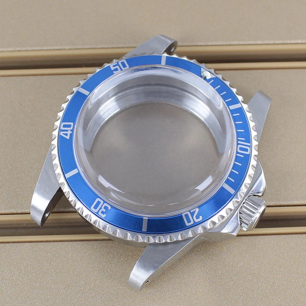 38mm Vintage Diver Watch Case Strap Domed Acrylic Glass For Seiko NH35 Movement