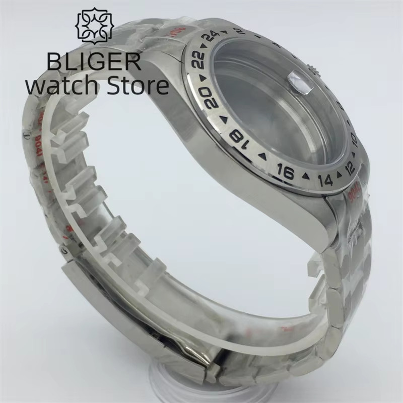 40Mm /43Mm Explore 2 Case Solid Bezel Sapphire Glass Fit NH34 NH35 NH36 ETA2824