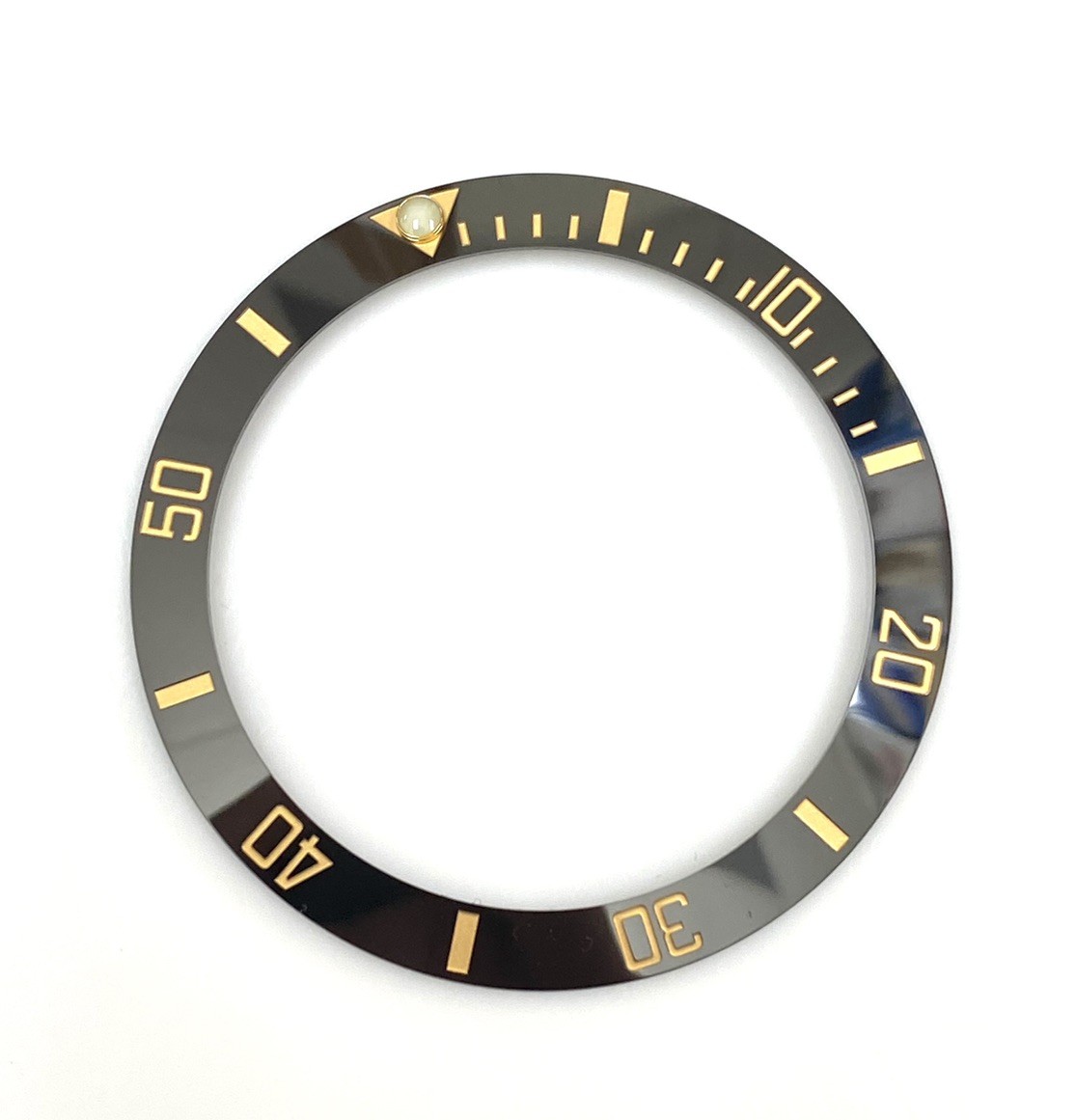 Black/Gold Ceramic Bezel Insert for Rolex 41mm Submariner 126613LN & 126618LN