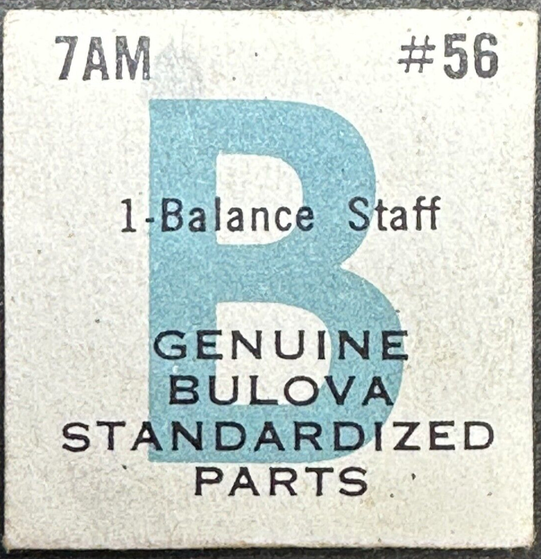 Bulova Factory Bulova 7AM Balance Staff #56 Standardized Part Watch Repair