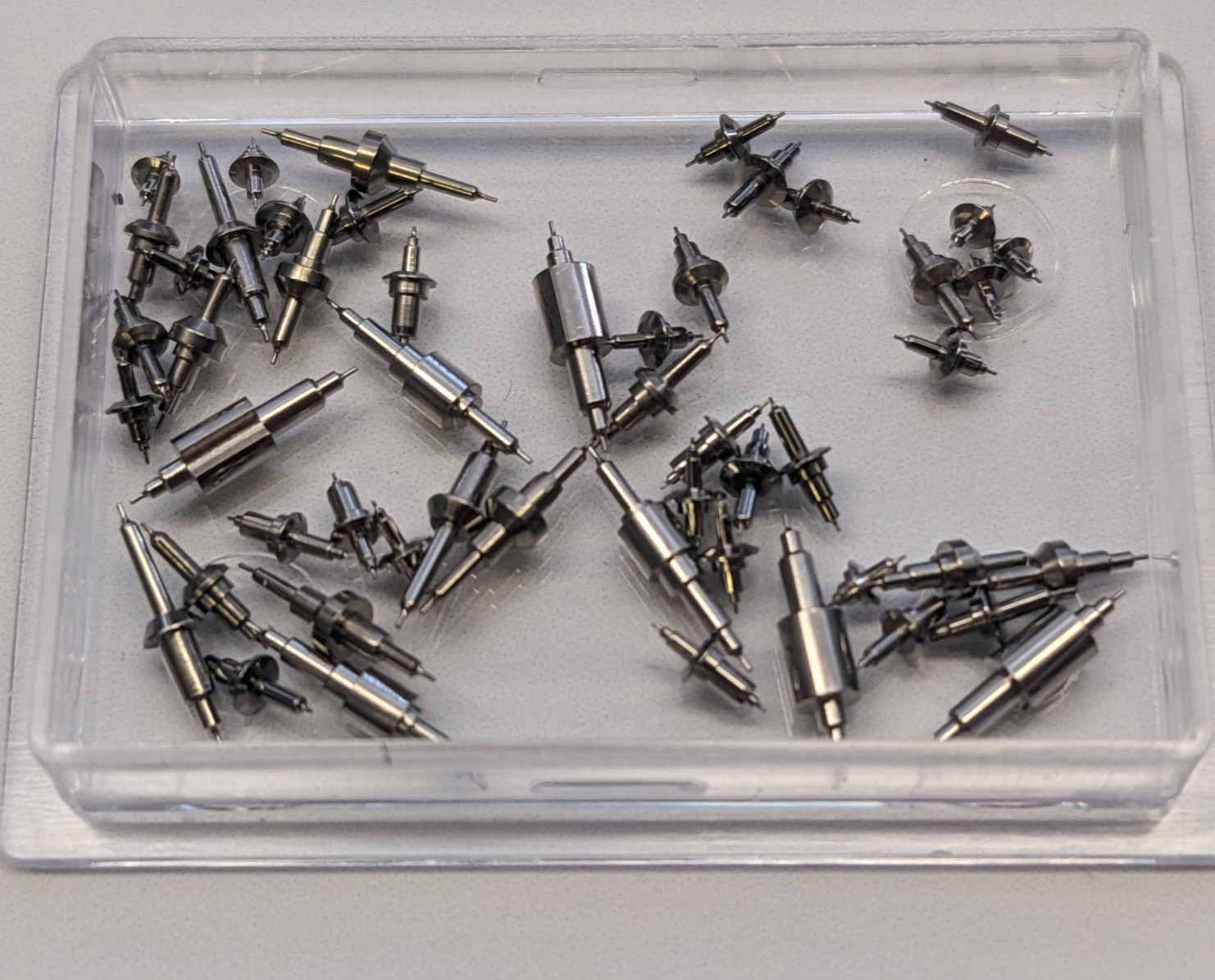 Vintage Assortment of Balance Staffs for POCKET WATCHES Swiss made x 52 pieces
