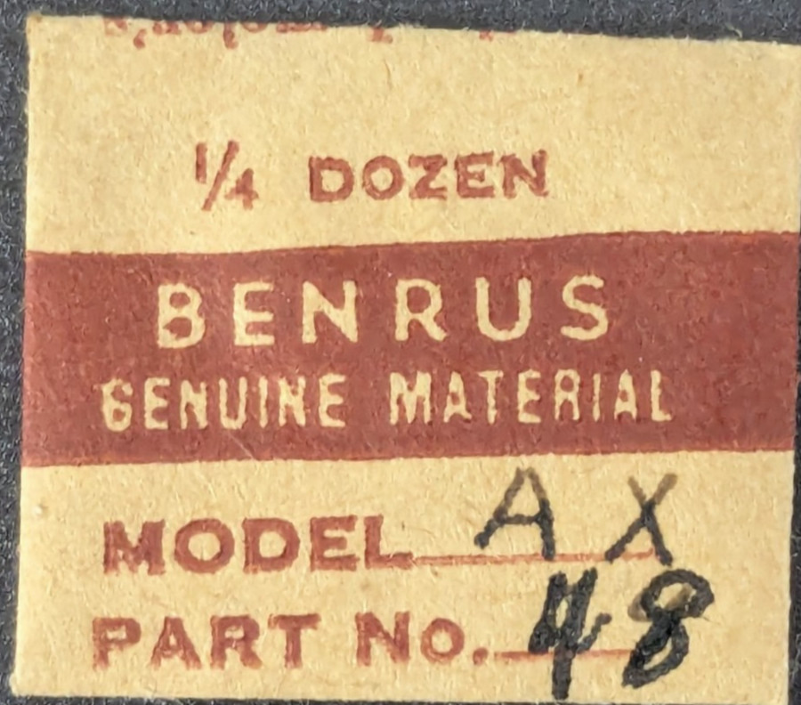 Pack of 3 NOS NEW Benrus Cal. AX – Shockproof Bottom Cap Jewel – Part# 48