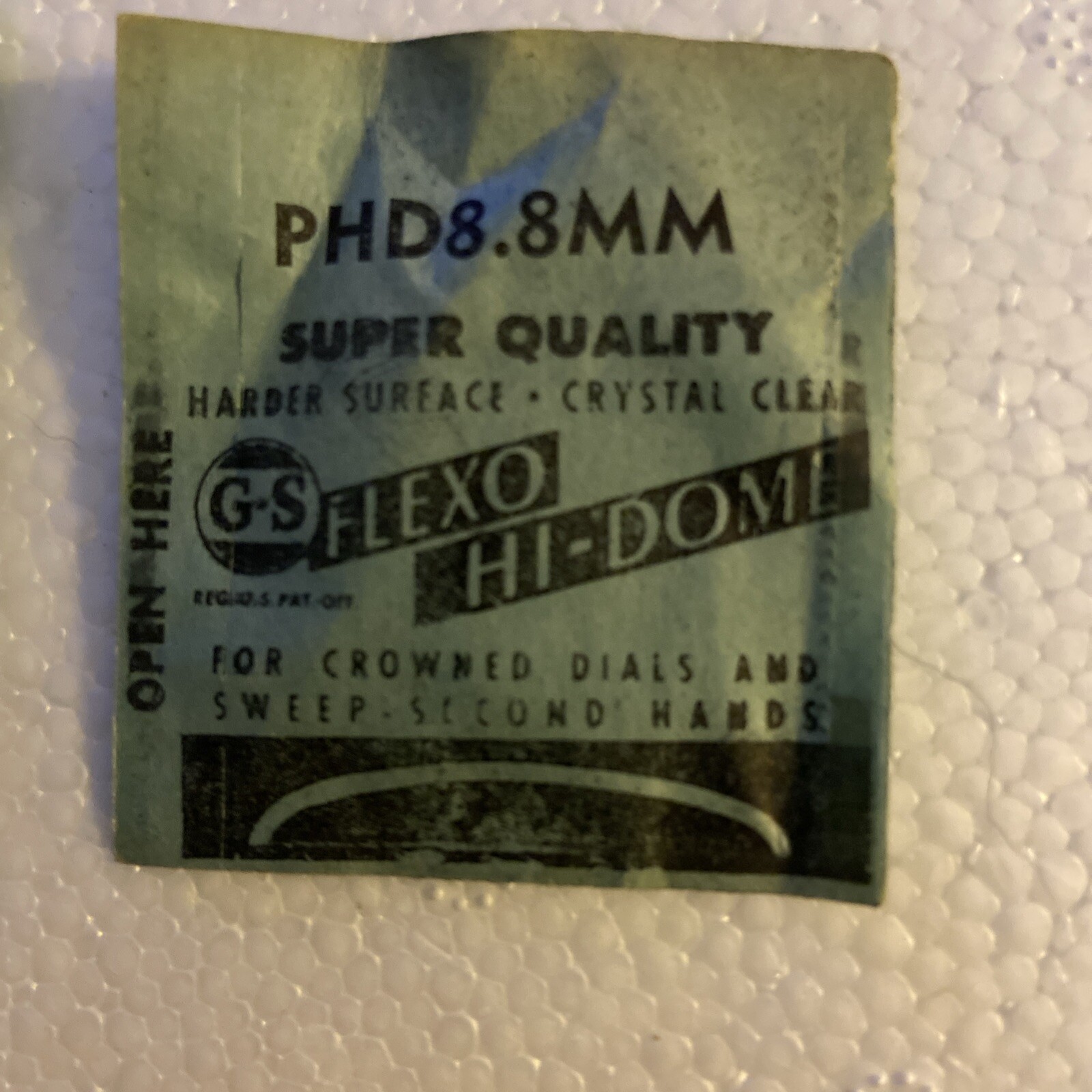 GS Flexo Hi Dome PHD8.8MM Replacement Watch Crystal NOS Vtg