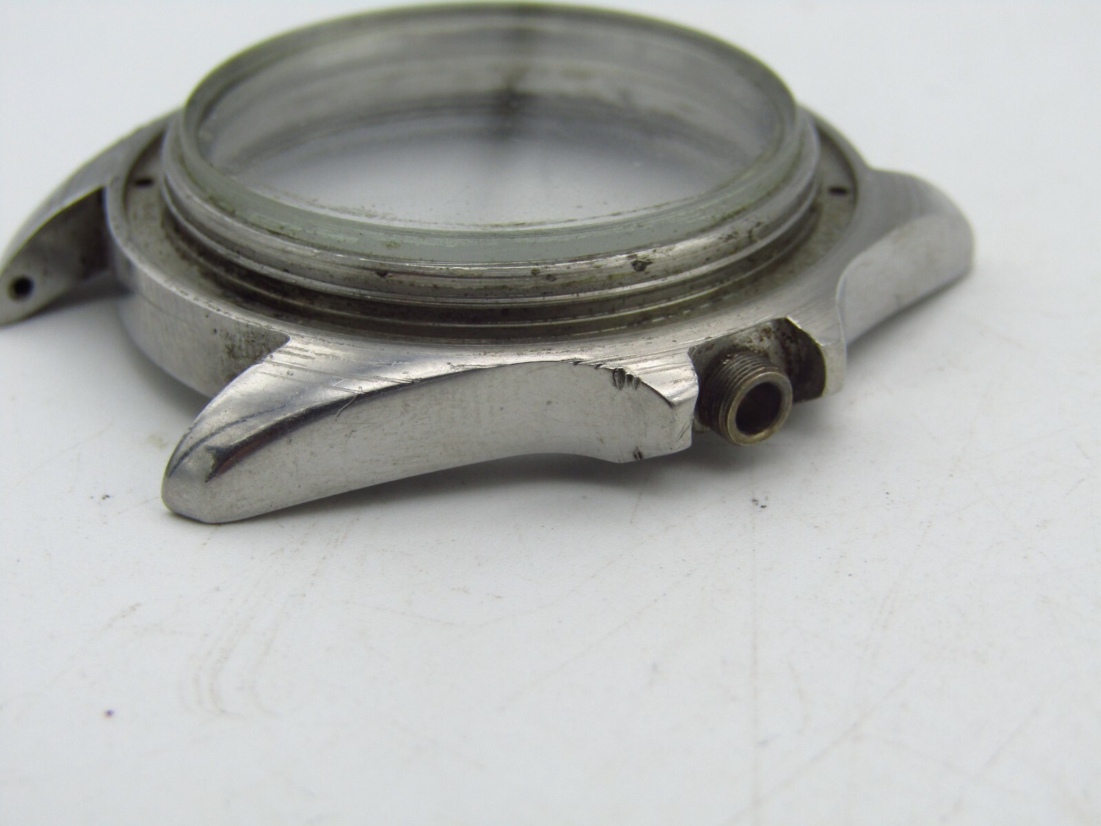 SEIKO DIVER’S WATCH CASE w/ CRYSTAL WATCH PARTS FOR REPAIR ONLY P&R w11