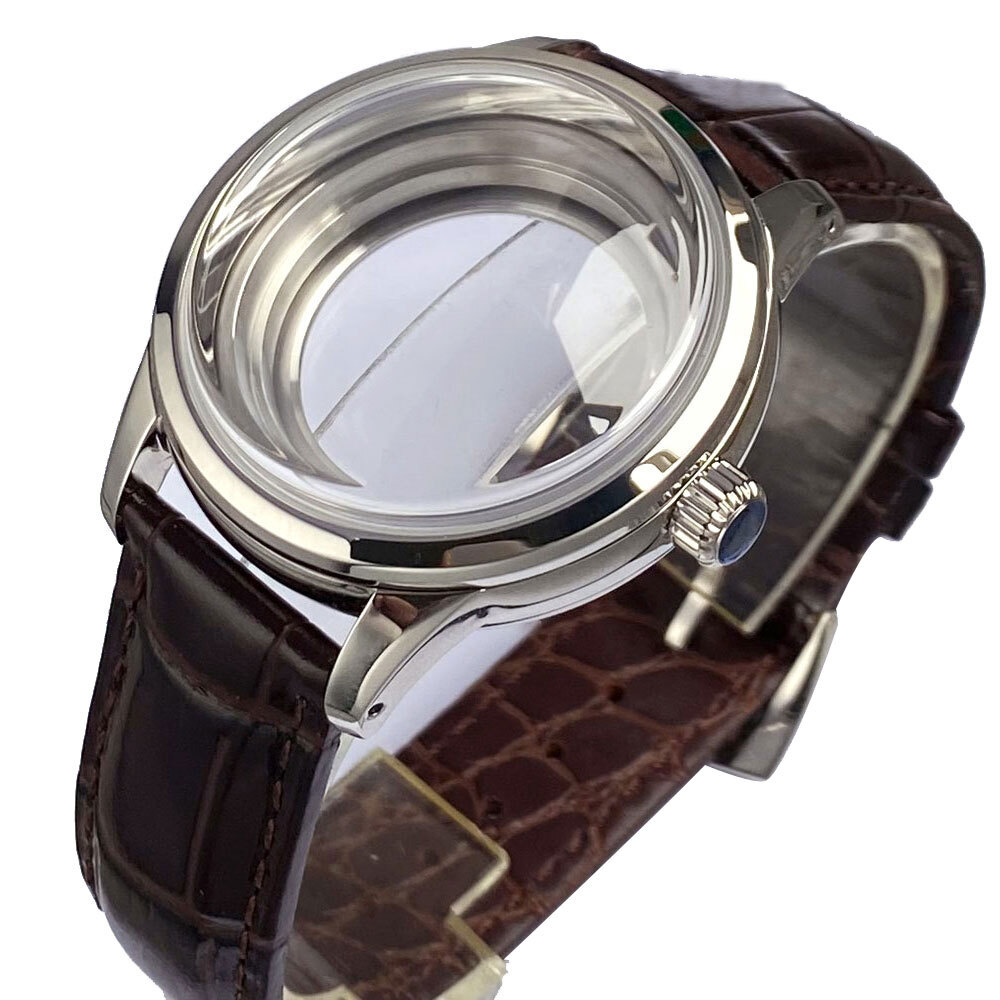 20BAR Dive Polished Watch Case Domed Sapphire 40mm Fit NH35A NH34 GMT Glass Back