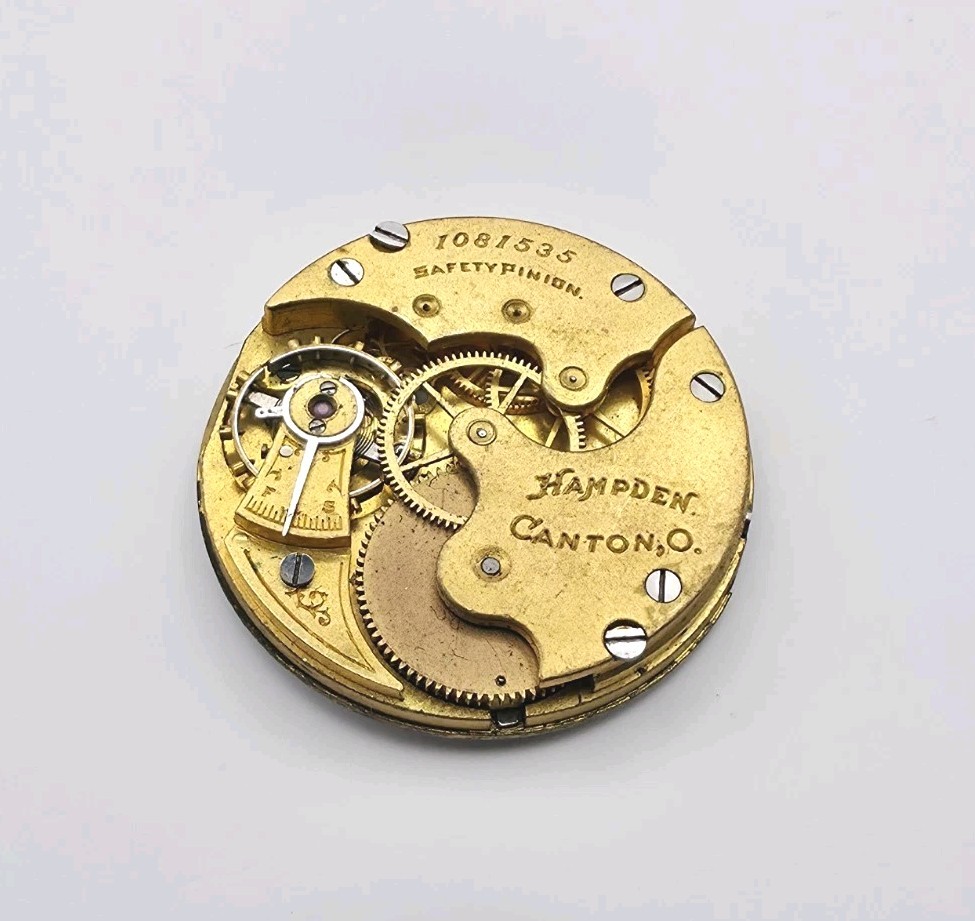 1897 Hampden Model 3 Grade No. 200 7J 6s Pocket Watch Movement For Repair