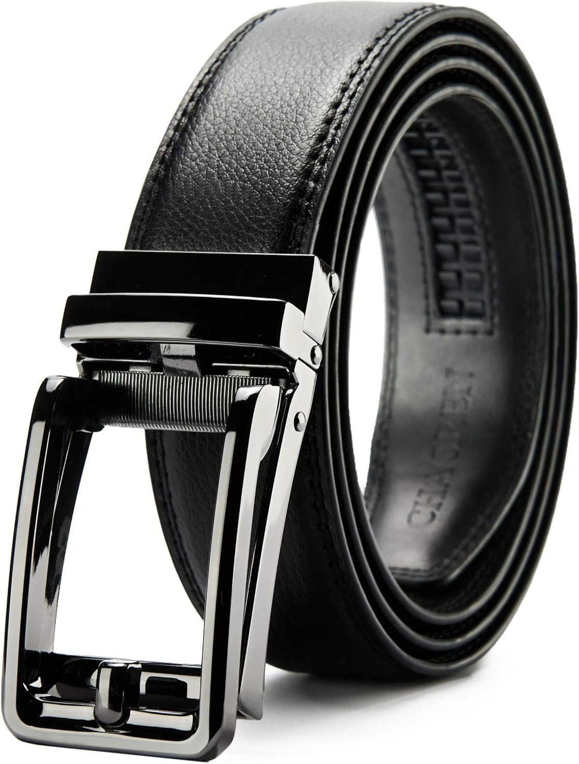 40mm Ratchet Belt Buckle Only for 1 3/8 Slide Belt Strap, Automatic Click Buckle
