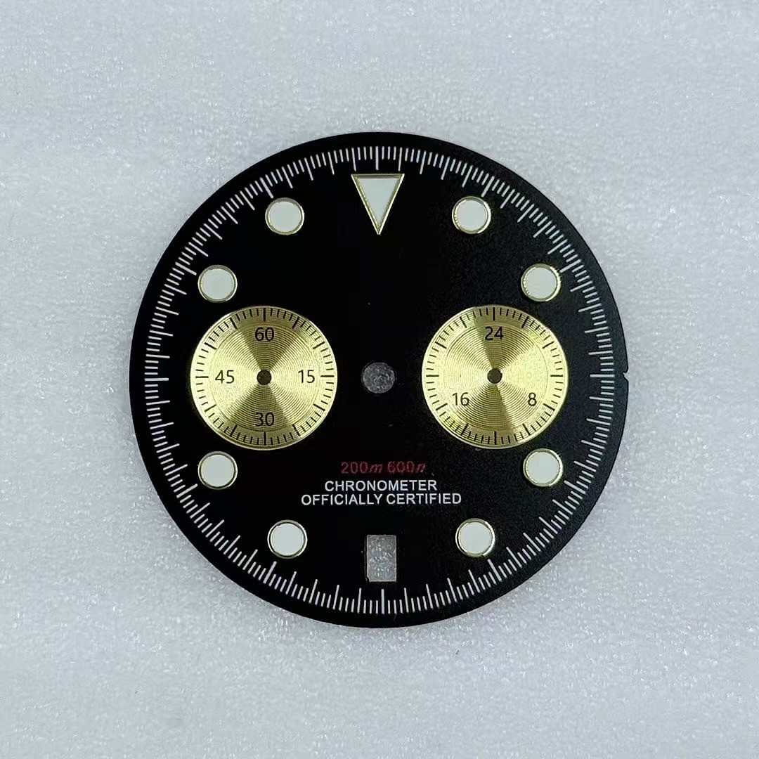 32.5mm VK64 Dial Green High-luminous Suitable for VK63/VK64 Movement Watch Parts