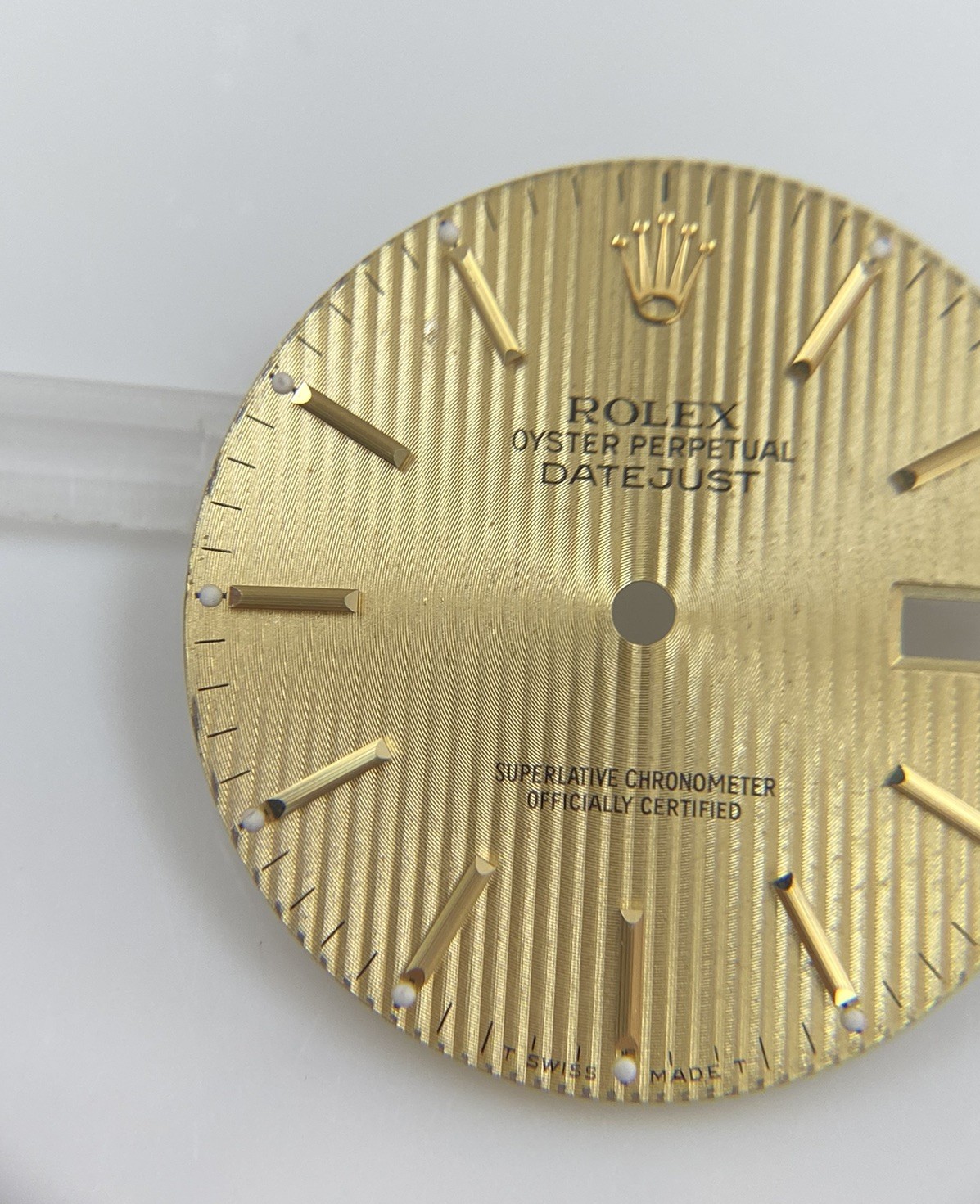Original Rolex Datejust 16013 16233 Cal. 3035/3135 Champagne Gold Tapestry Dial