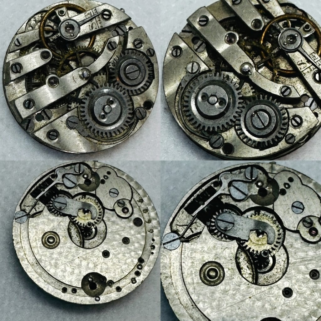 Vintage Watch Movement & Dial Parts Lot: Vulcain Waltham Bulova Elgin and more