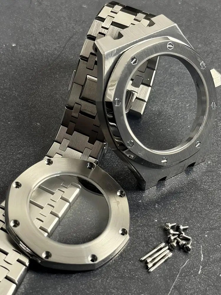 42mm PVD Steel Octagonal Case Mod Bracelet Sapphire Back NH34/35/38/70/72