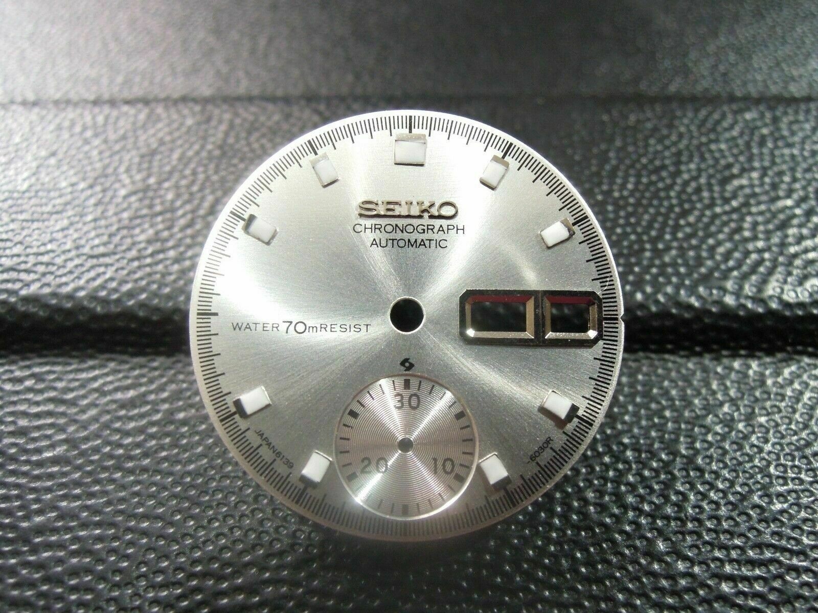 NEW SILVER DIAL 70m RESIST PEPSI POGUE CHRONOGRAPH 6139-6002/6005 MEN’S WATCH