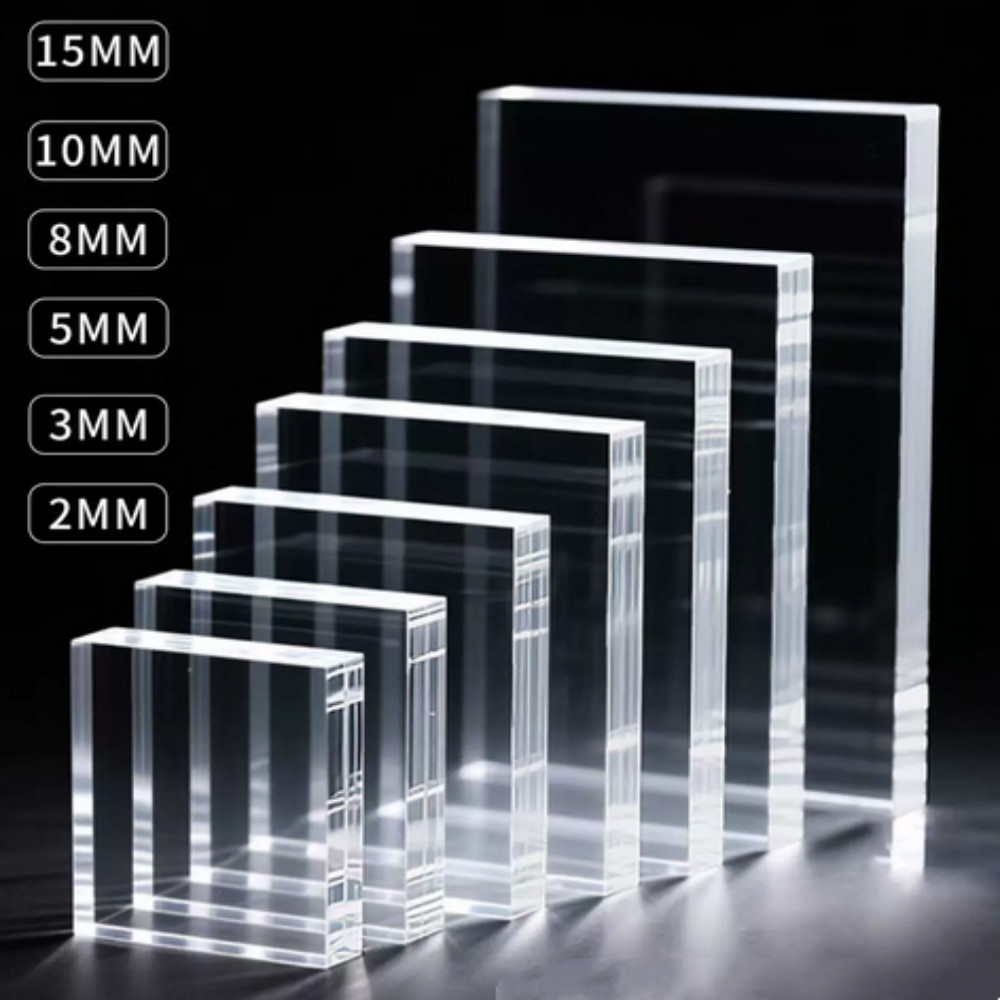 Transparent Acrylic Sheet,Hard Plexiglass Plastic Sheet, 1-25mm Thickness Option