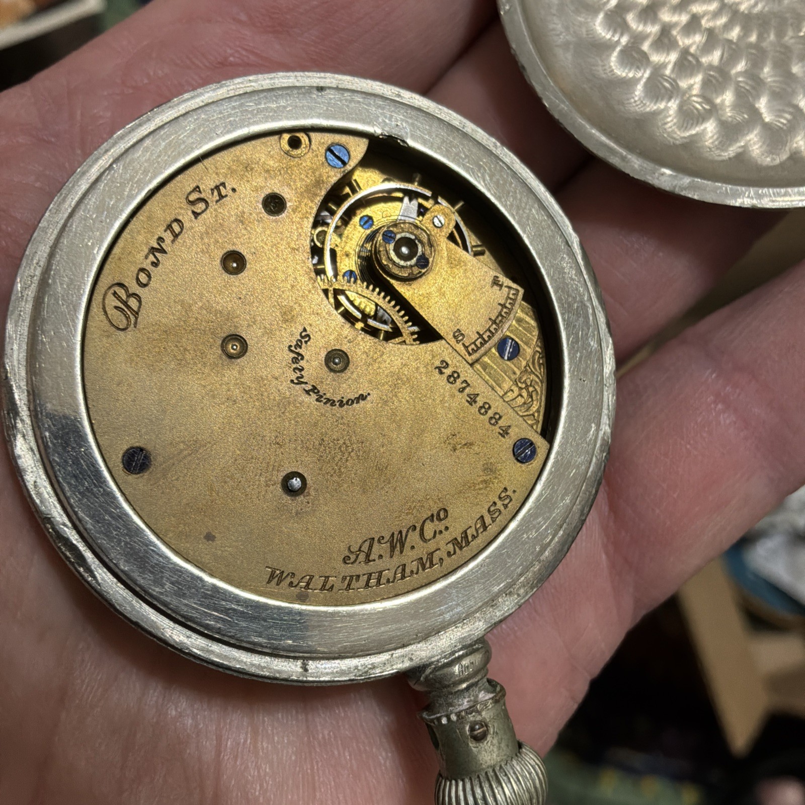 1886 Waltham Model 1884 Bond St. Grade 14s 7J Pocket Watch For Parts/Repair