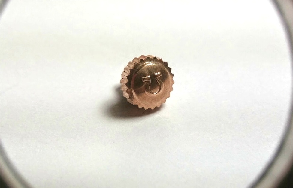 Omega watch parts crown pink / rose gold 5.4 mm tap 7 tube 2.30mm waterproof