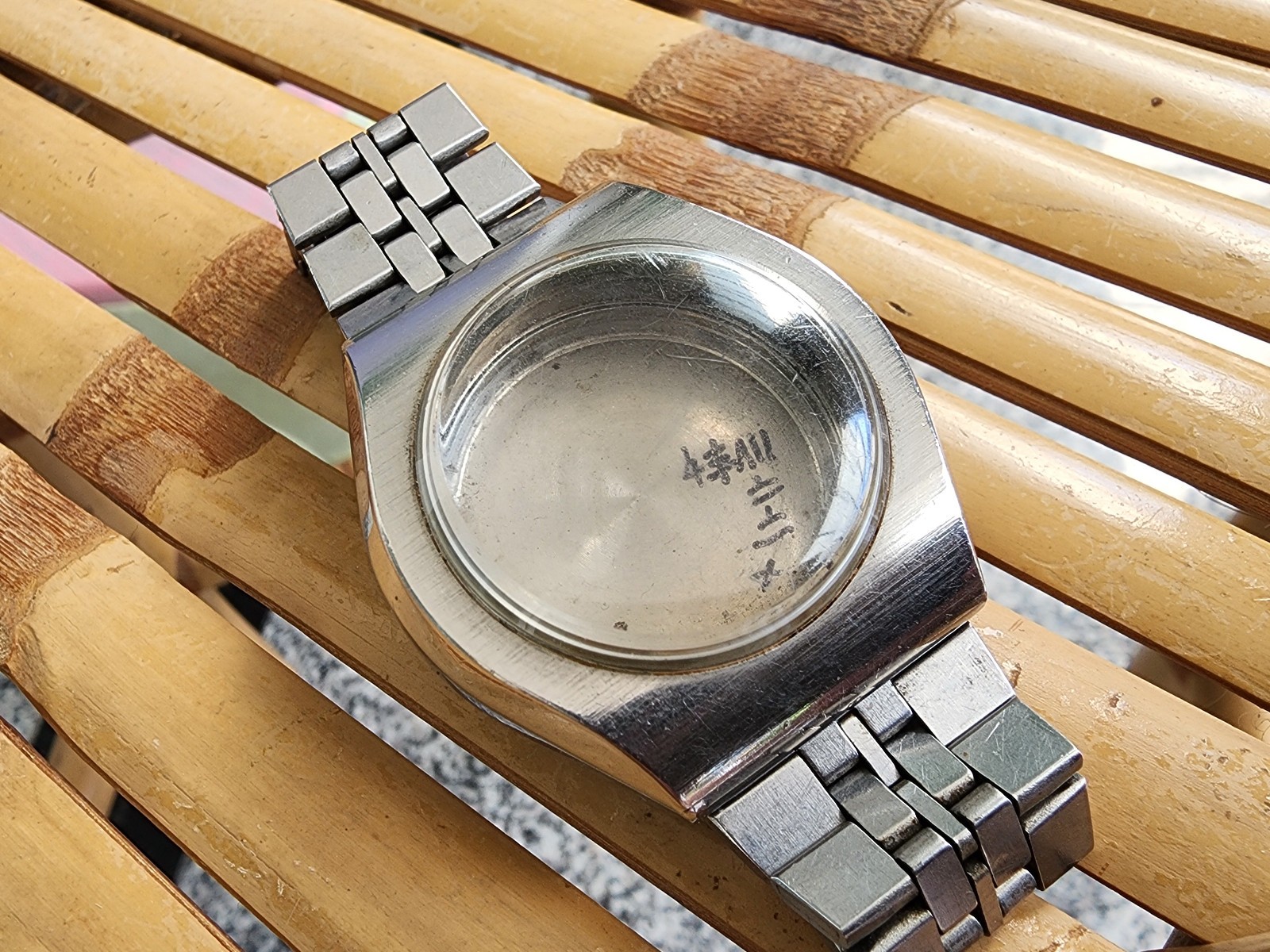 CASE Crystal VINTAGE SEIKO 6139-8020 CHRONO AUTOMATIC FOR PARTS REPAIR RESTORE .