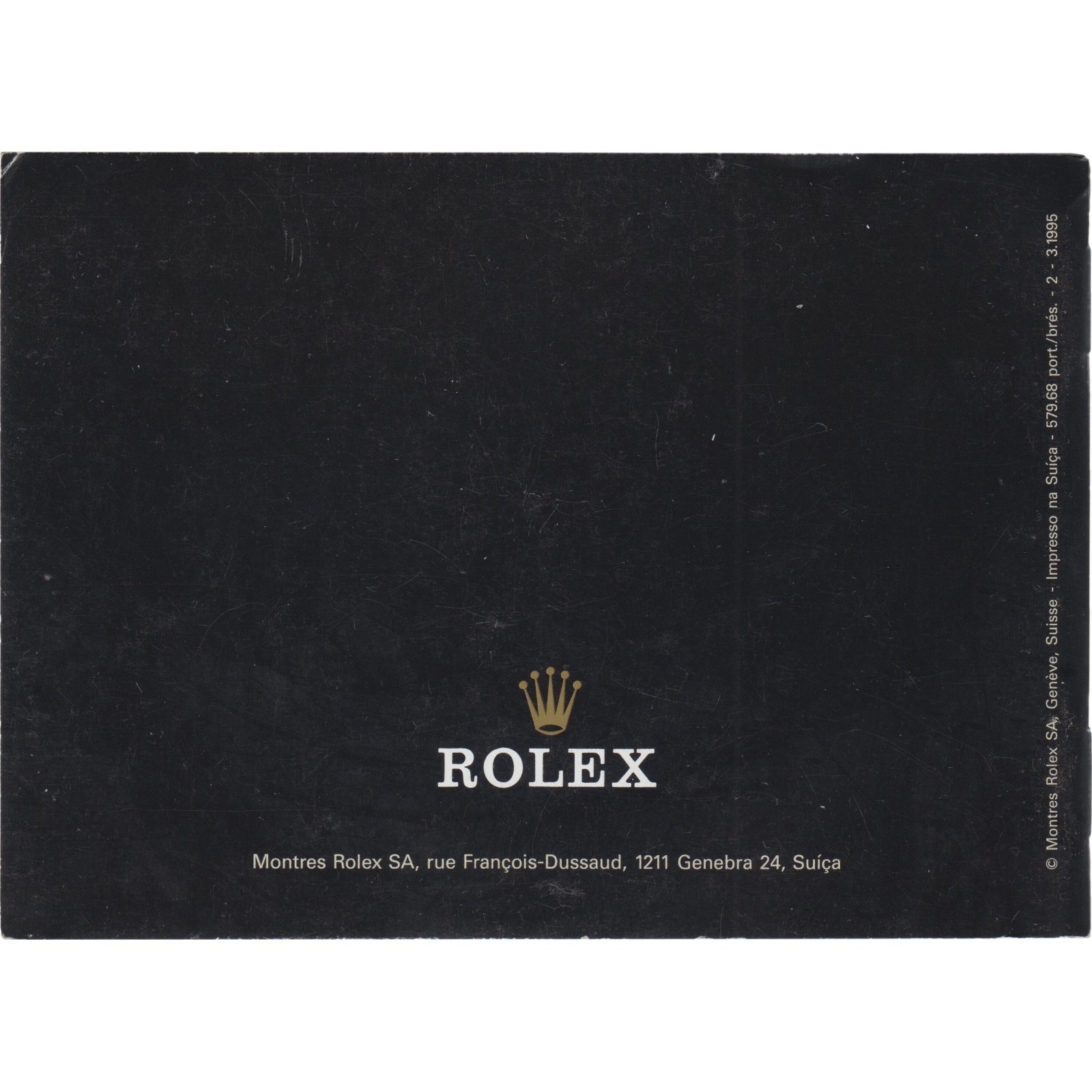 Italian 1995 SEU Rolex Oyster President Watch Catalog Instruction Manual Book