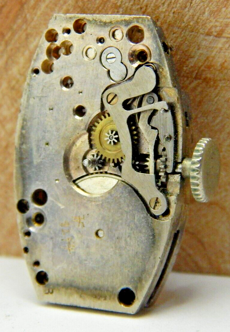 Vintage Didisheim 6j 2 adjustment 1H8 art deco wrist watch movement with crown